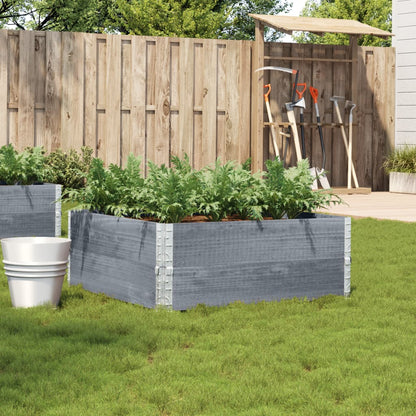 Garden Planter 80x60 cm Solid Wood Pine Height 41 cm Grey 100 cm 100 cm