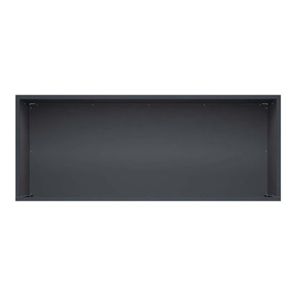 Top down view of an empty anthracite garden planter