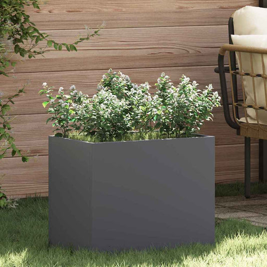 Garden Planter Cold-rolled Steel Anthracite 50 x 32 x 40 cm