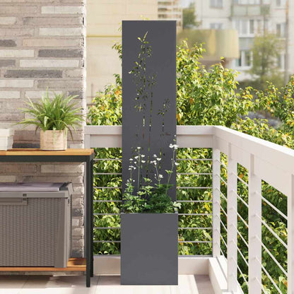 Garden Privacy Screen Fretwork 32 x 32 x 150 cm Width 32 cm Anthracite Bamboo