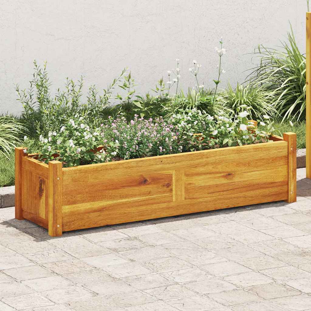 42566 vidaXL Garden Raised Bed Acacia Wood 100x30x25 cm 1