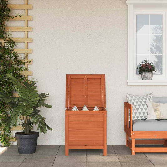 Garden Storage Box 50x49x56,5 cm Solid Wood Fir Height 56.5 cm Light brown