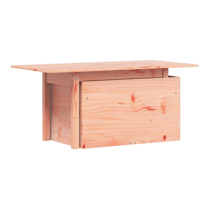 The solid wood Douglas garden table with storage compartment
