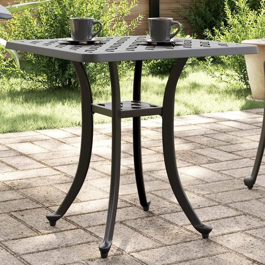 Garden Table 53x53x53 cm Cast Aluminium Black