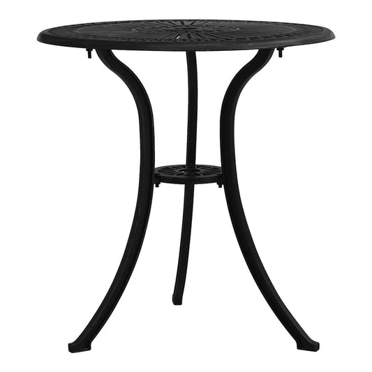 Garden Table 62x62x65 cm Cast Aluminium Black