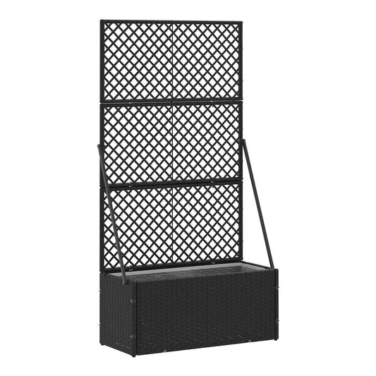 Garden Trellis Planter Metal Black