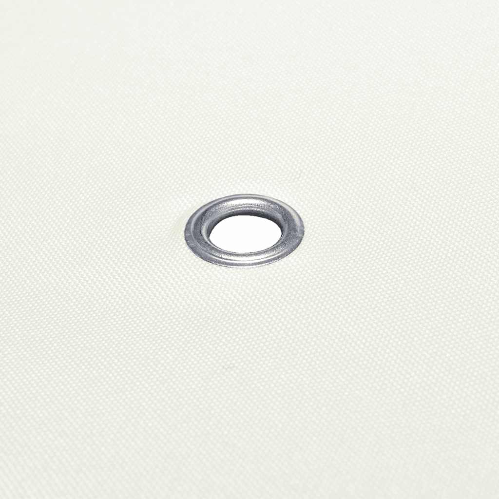 The gazebo top fabric featuring a single metal eyelet for drainage