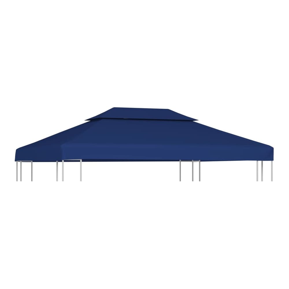 2-Tier Gazebo Top Cover 310 g/m² Blue showing the full canopy shape