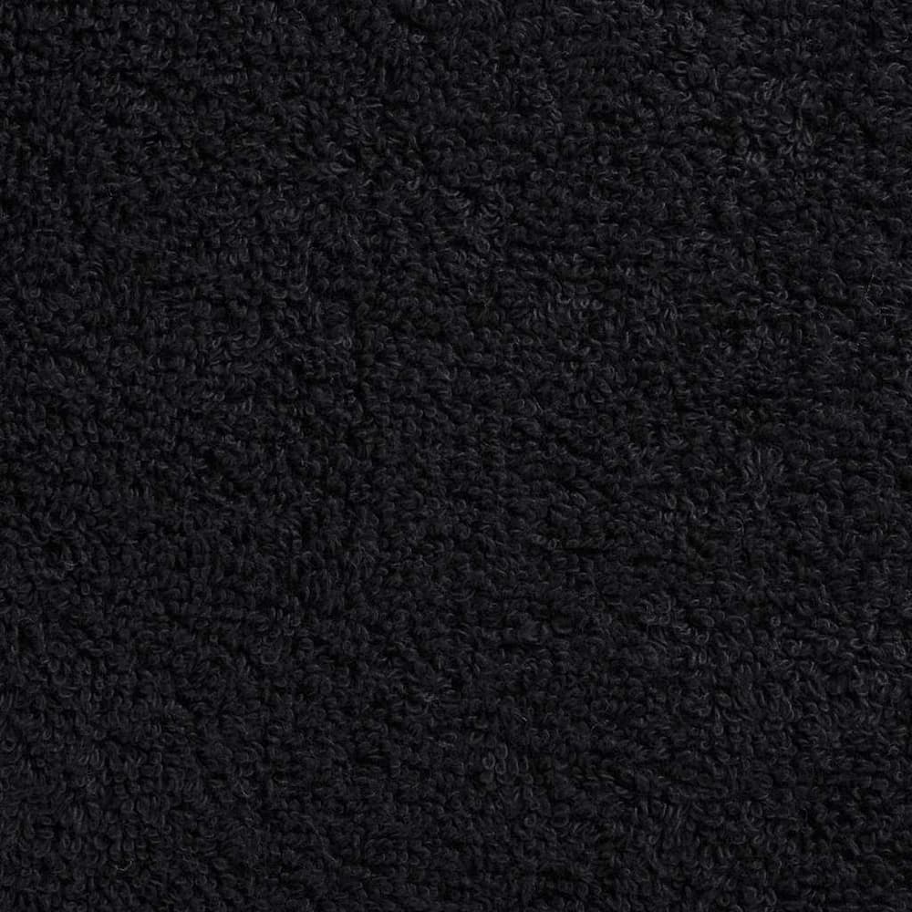 Close up of the texture of a black guest towel