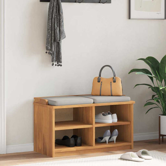 Hallway Bench "SANDNES" 87x40x50 cm Solid Wood Pine Acacia finish