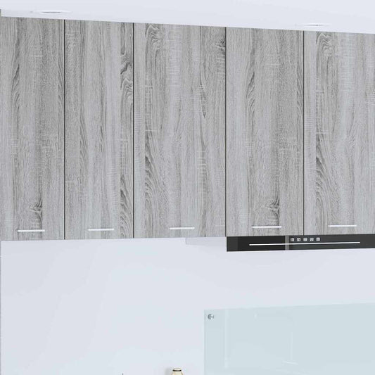Hanging Cabinet and White 40 x 31 x 80 cm Grey sonoma 1x hanging cabinet (1 door) 40 cm wide 80 cm high–1x hanging cabinet (3 shelves) 30 cm 1x hanging cabinet (1 door) 40 cm wide 80 cm high