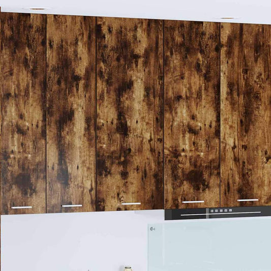 Hanging Cabinet and White 40 x 31 x 80 cm Smoked oak 1x hanging cabinet (1 door) 40 cm wide 80 cm high–1x hanging cabinet (3 shelves) 30 cm 1x hanging cabinet (1 door) 40 cm wide 100 cm high