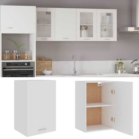 Hanging Cabinet with Door 40 x 31 x 100 cm White 1x hanging cabinet (1 door) 40 cm wide 40 cm high–1x hanging cabinet (2 shelves) 40 cm 1x hanging cabinet (1 door) 40 cm wide 60 cm high