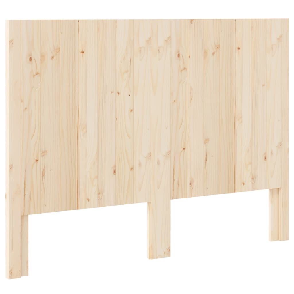The back of the solid wood pine headboard with its support legs