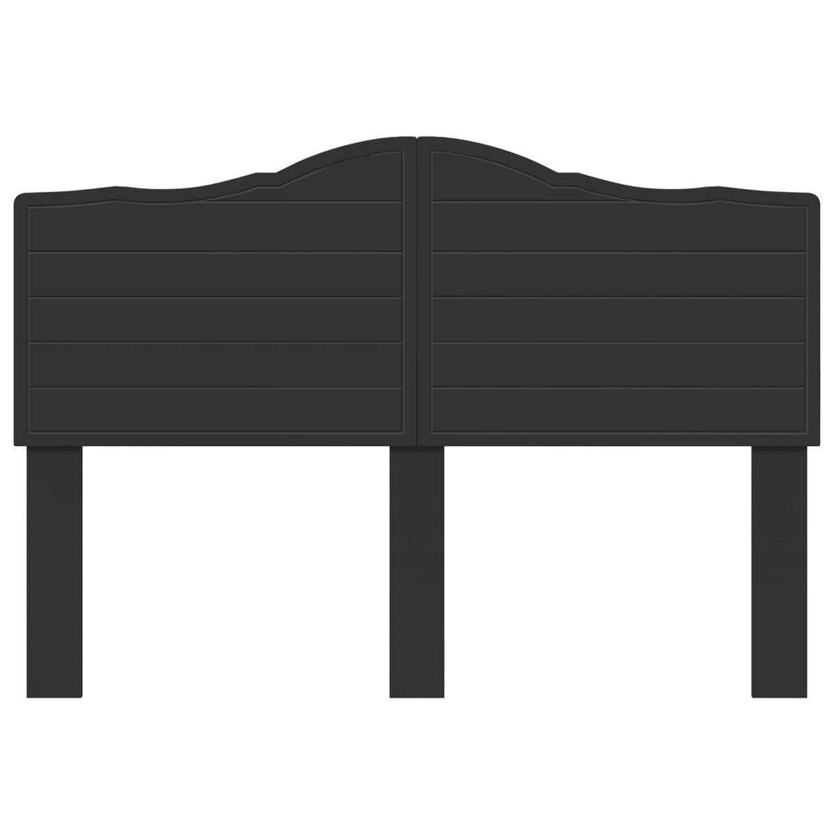 The black engineered wood headboard, a stylish addition to any bedroom