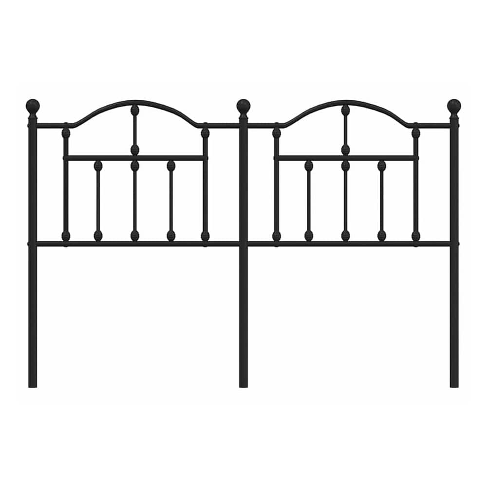 the black metal headboard shown from the front