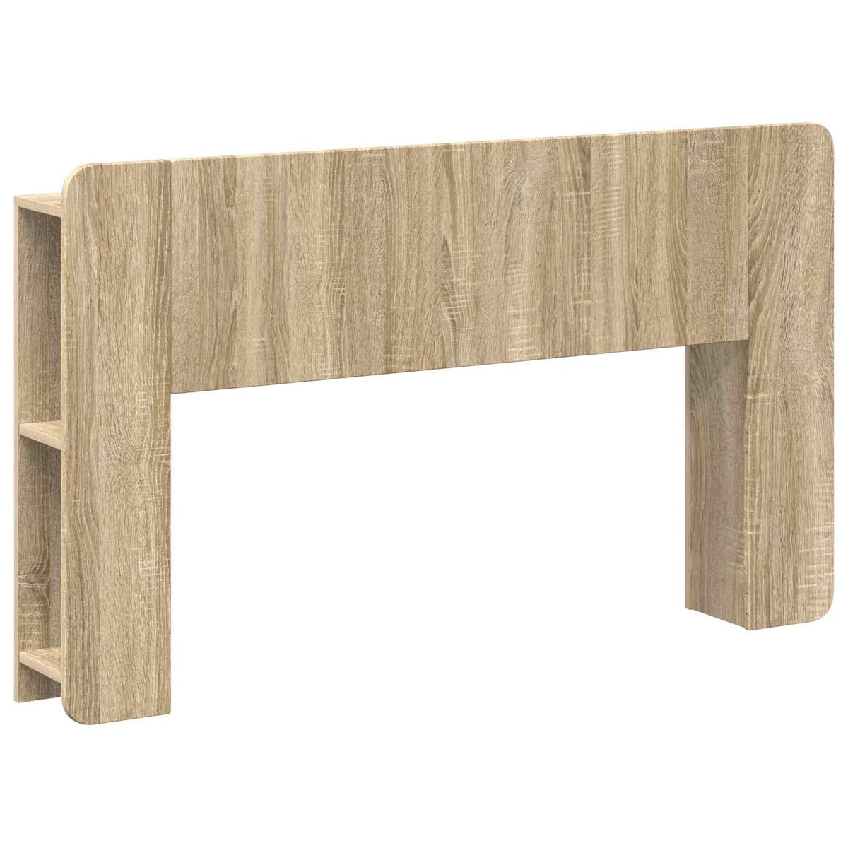 Headboard cabinet with storage shelves on the side