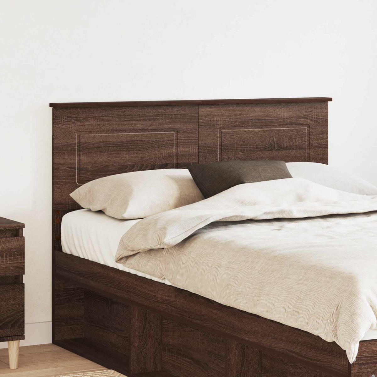 Headboard Engineered wood Brown oak 120 cm