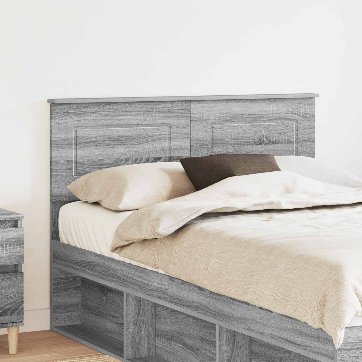 Headboard Engineered wood Grey sonoma 120 cm