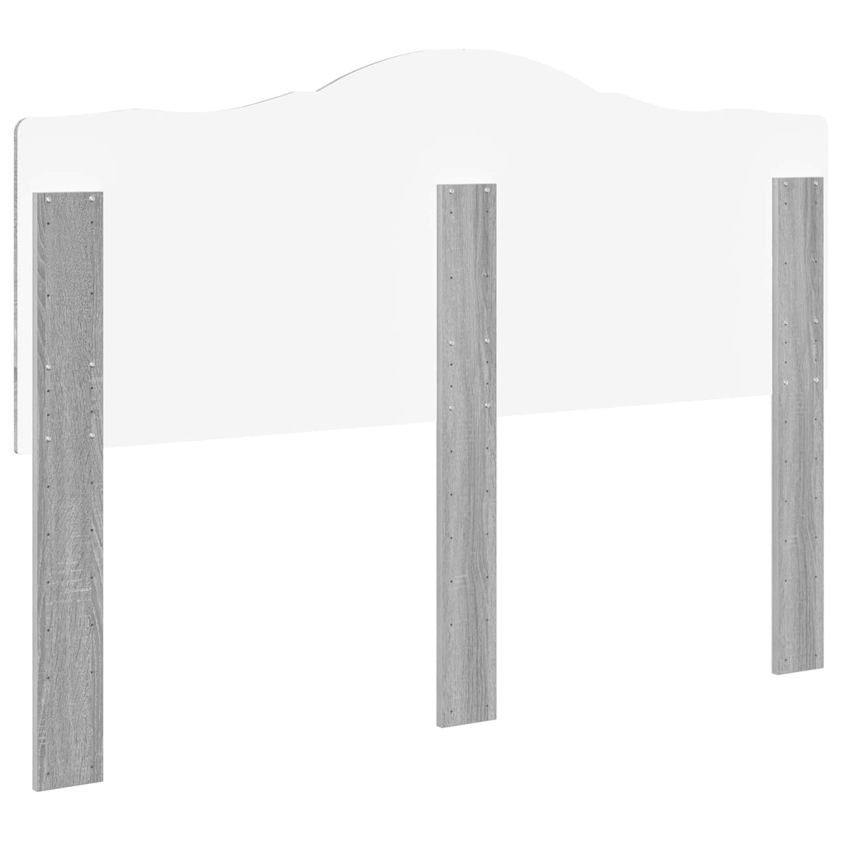 Back of the grey Sonoma engineered wood headboard showing fixing points