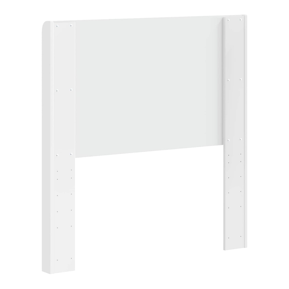 back view of the white headboard showing attachment points