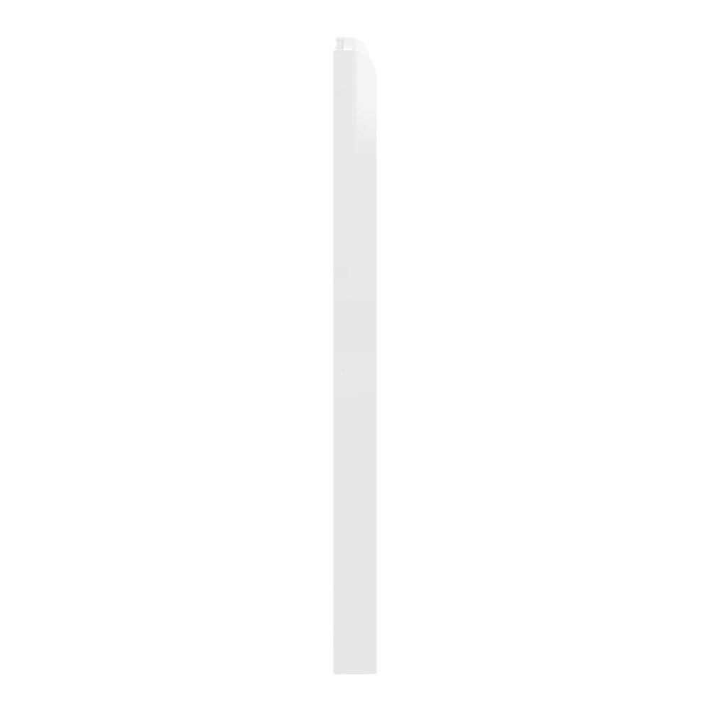 side view of the white headboard