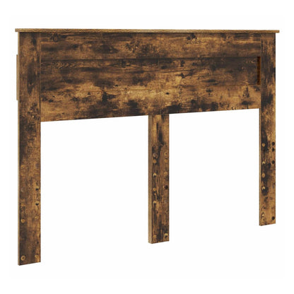 Smoked oak engineered wood headboard with two vertical supports
