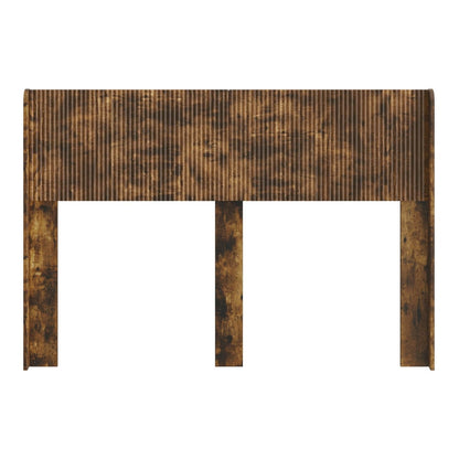 This headboard has a distinctive ribbed pattern on its surface