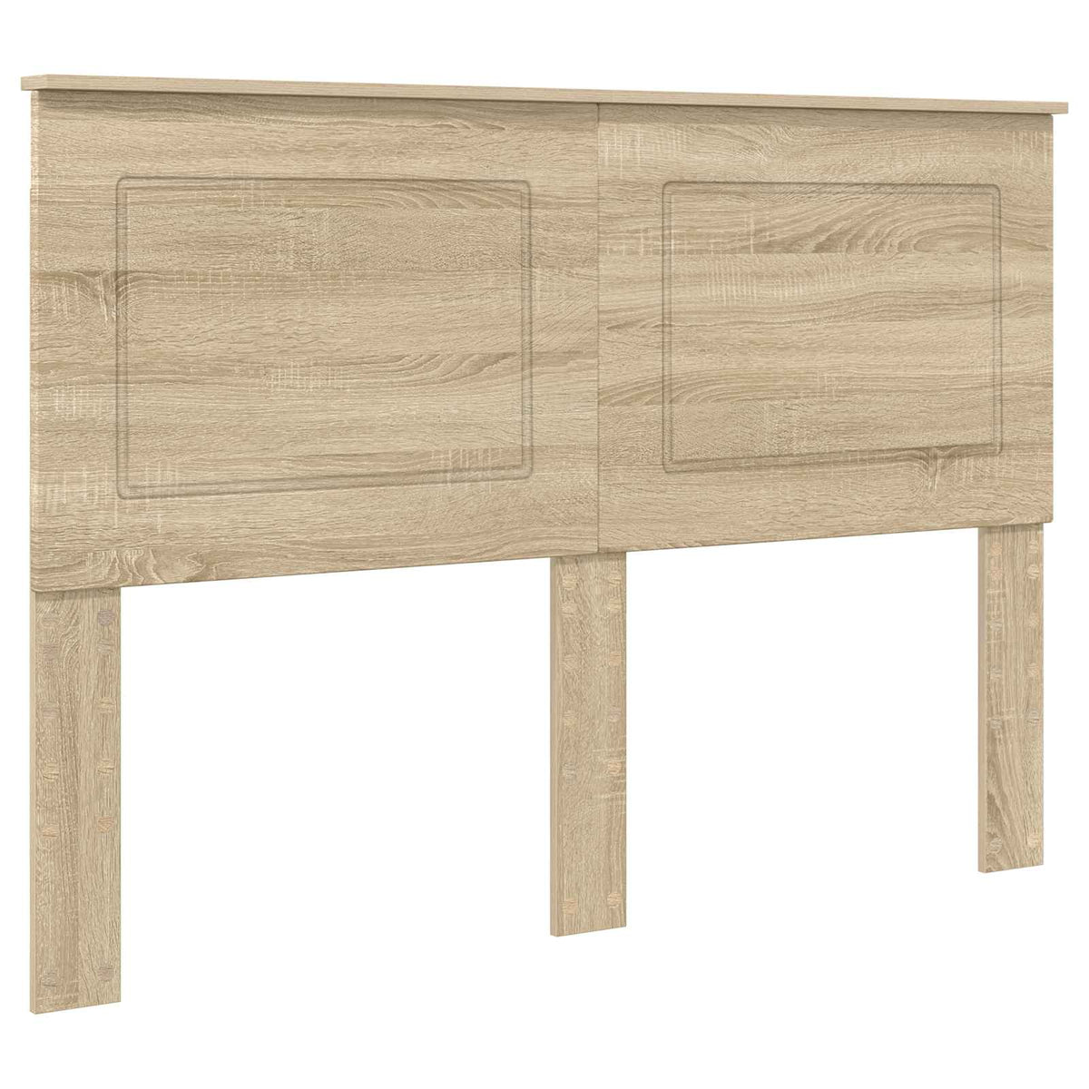 The wooden headboard shown from a high angle against a plain white background