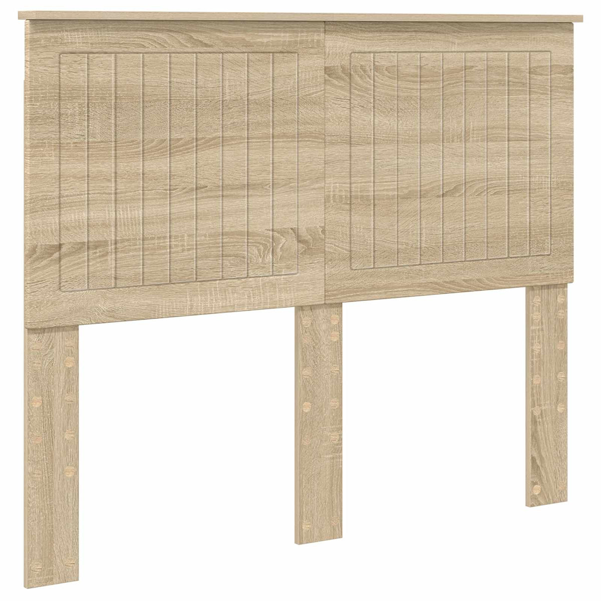 Sonoma oak headboard with a textured panel design and two support legs