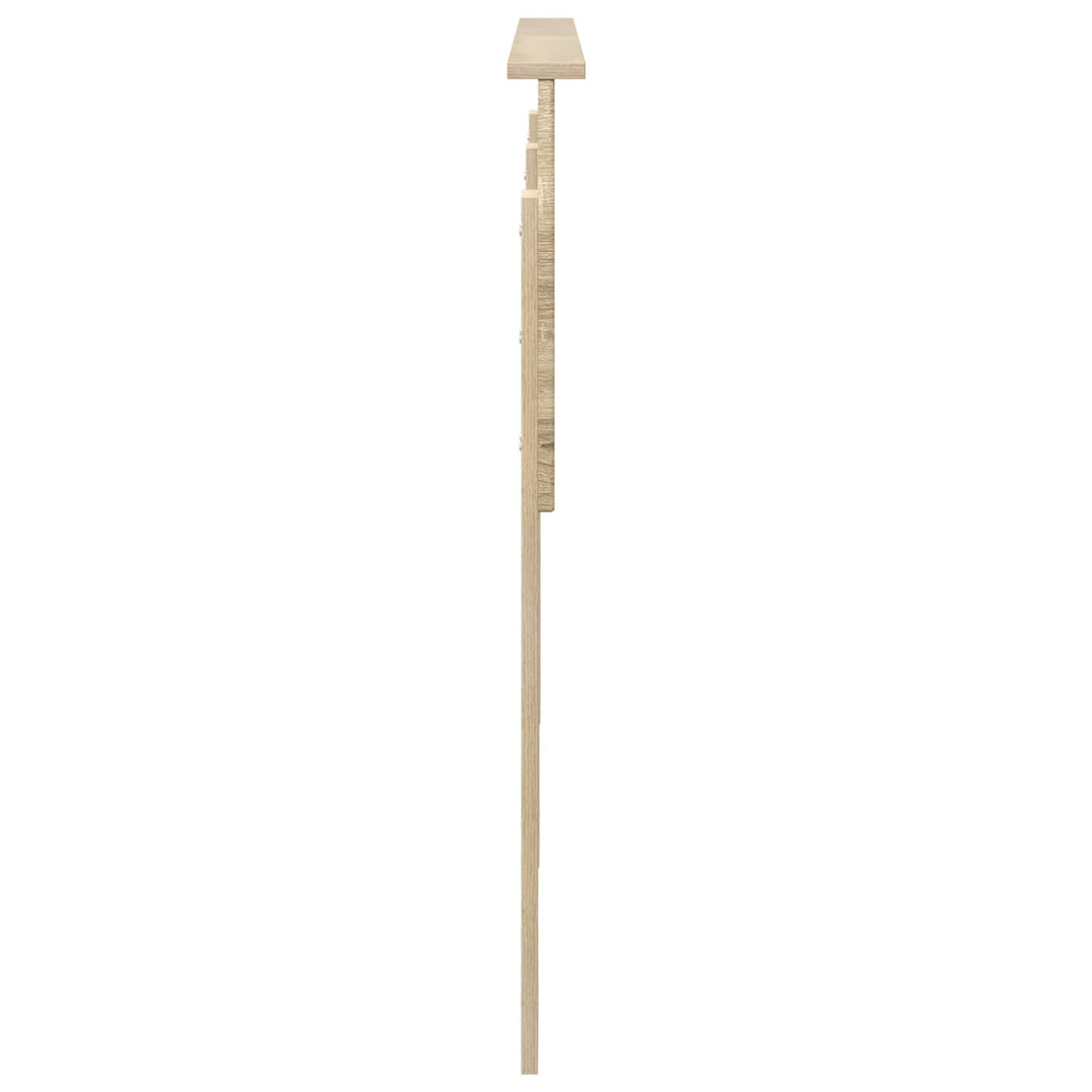 Side profile of the headboard showing its slim depth