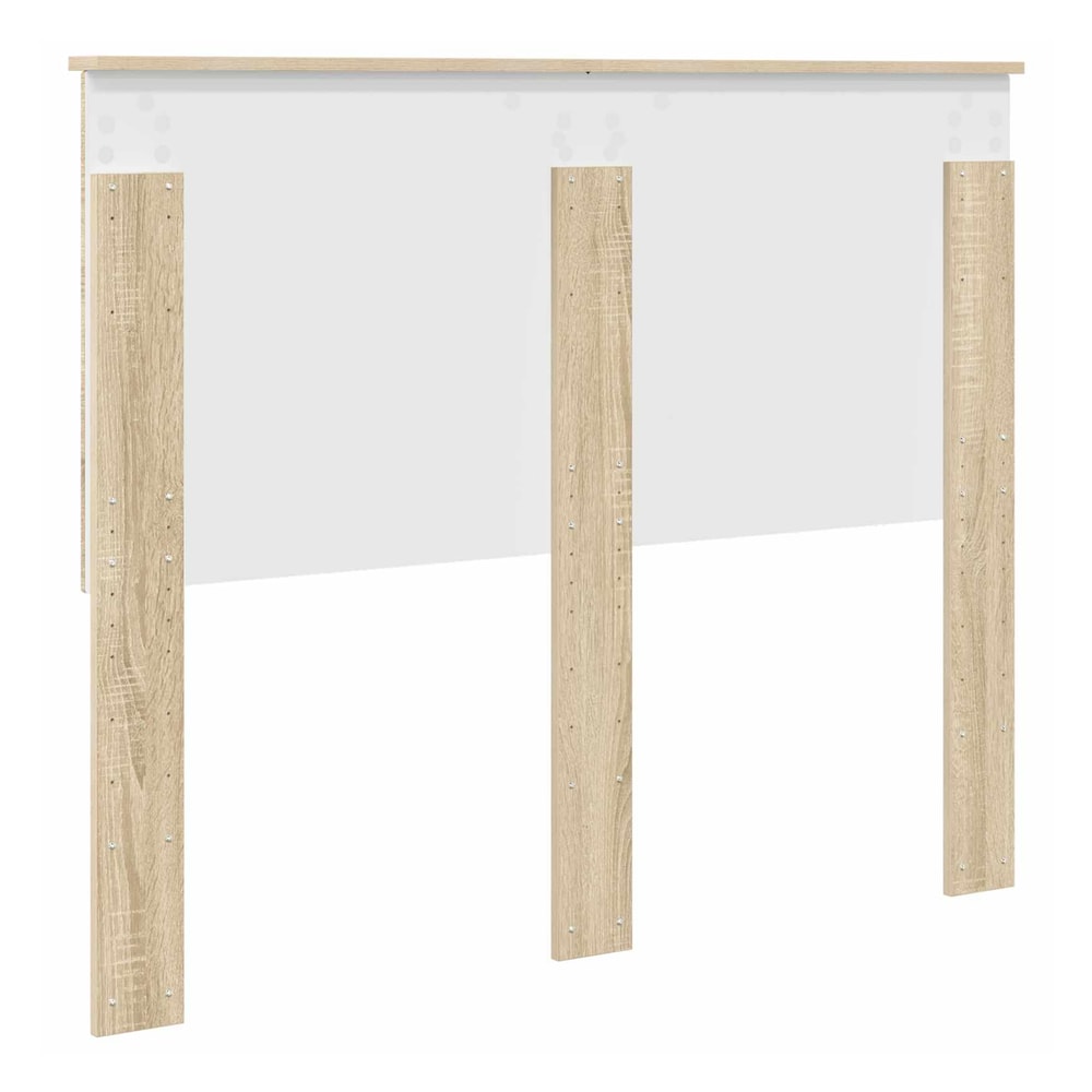 The back of the vidaXL Headboard Sonoma Oak Engineered Wood showing its construction