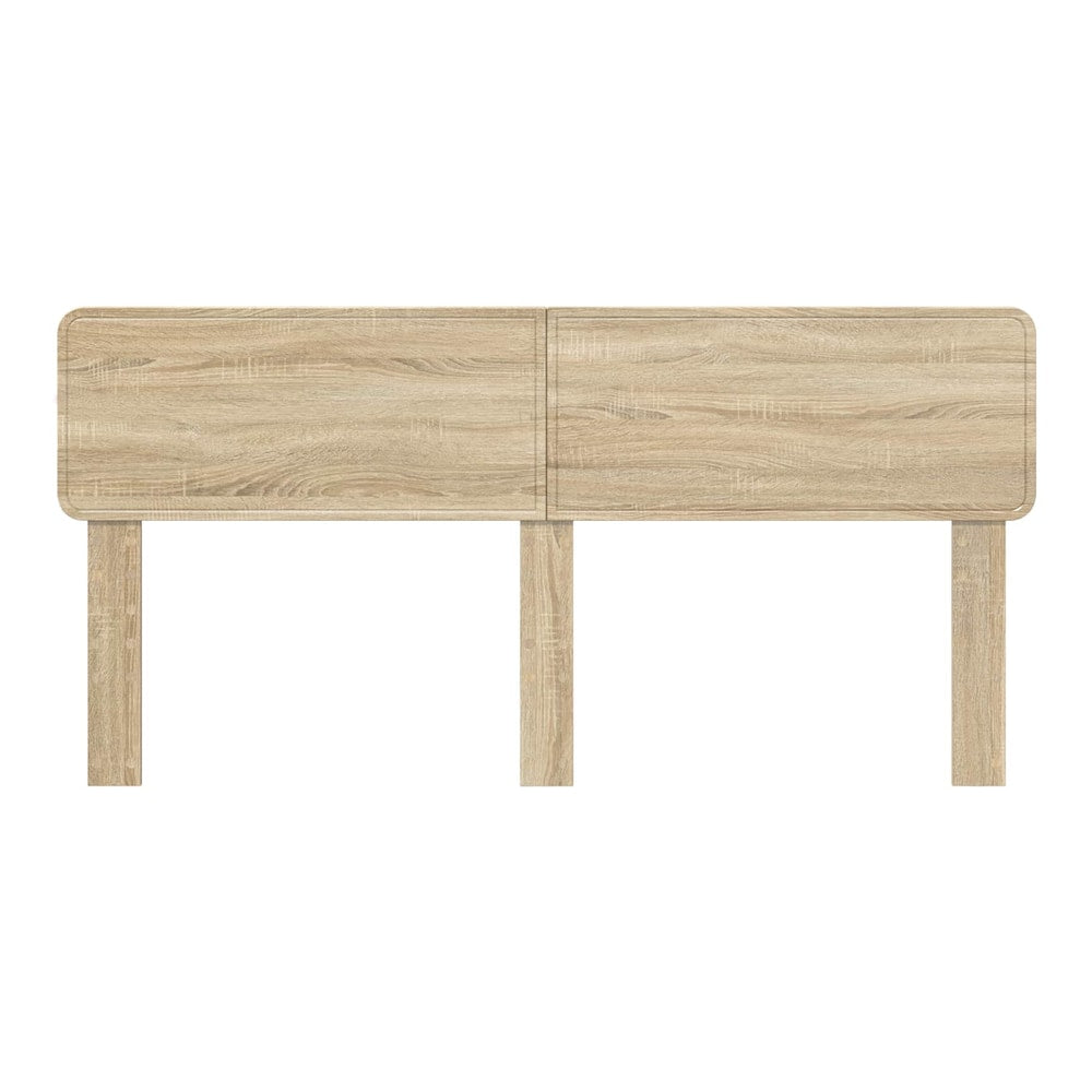 The Sonoma oak engineered wood headboard shown from the front