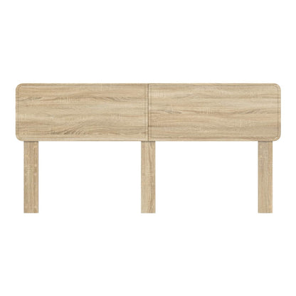 The Sonoma oak engineered wood headboard shown from the front