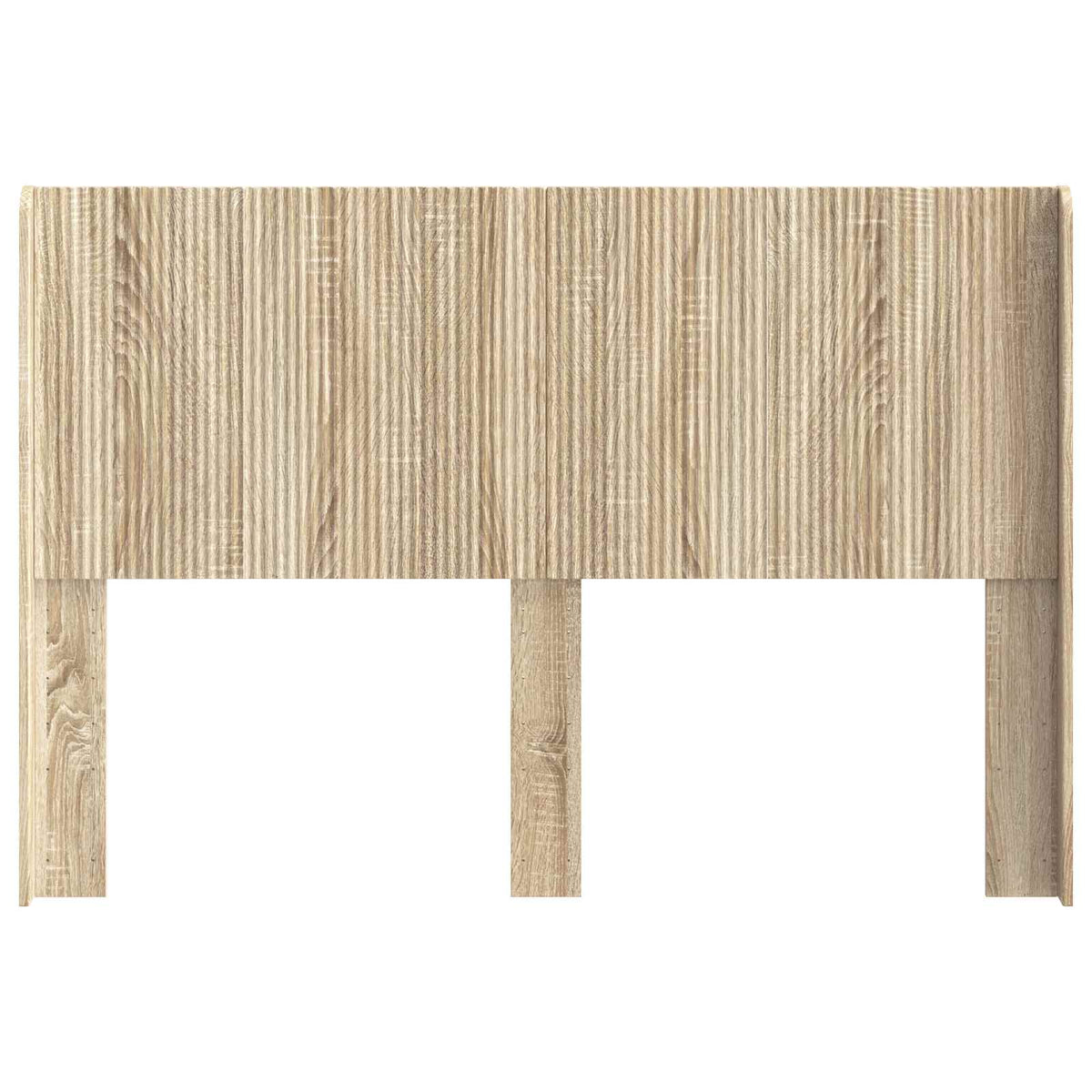 Plain sonoma oak effect headboard with vertical lines