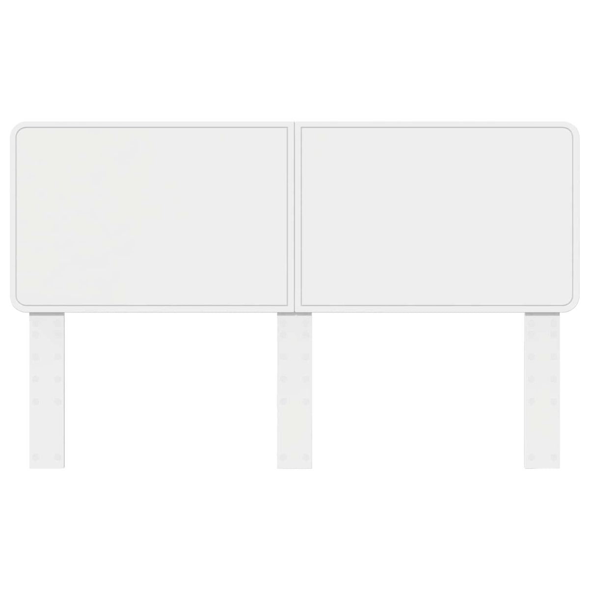 the white headboard shown from the front against a white background