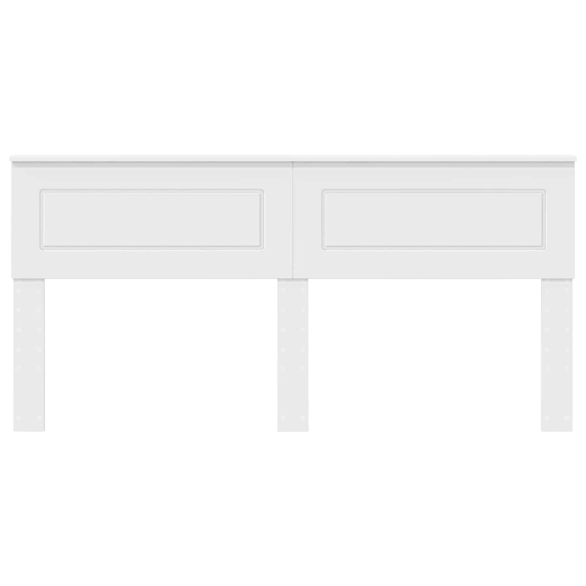 The white headboard displayed from the front against a plain white background