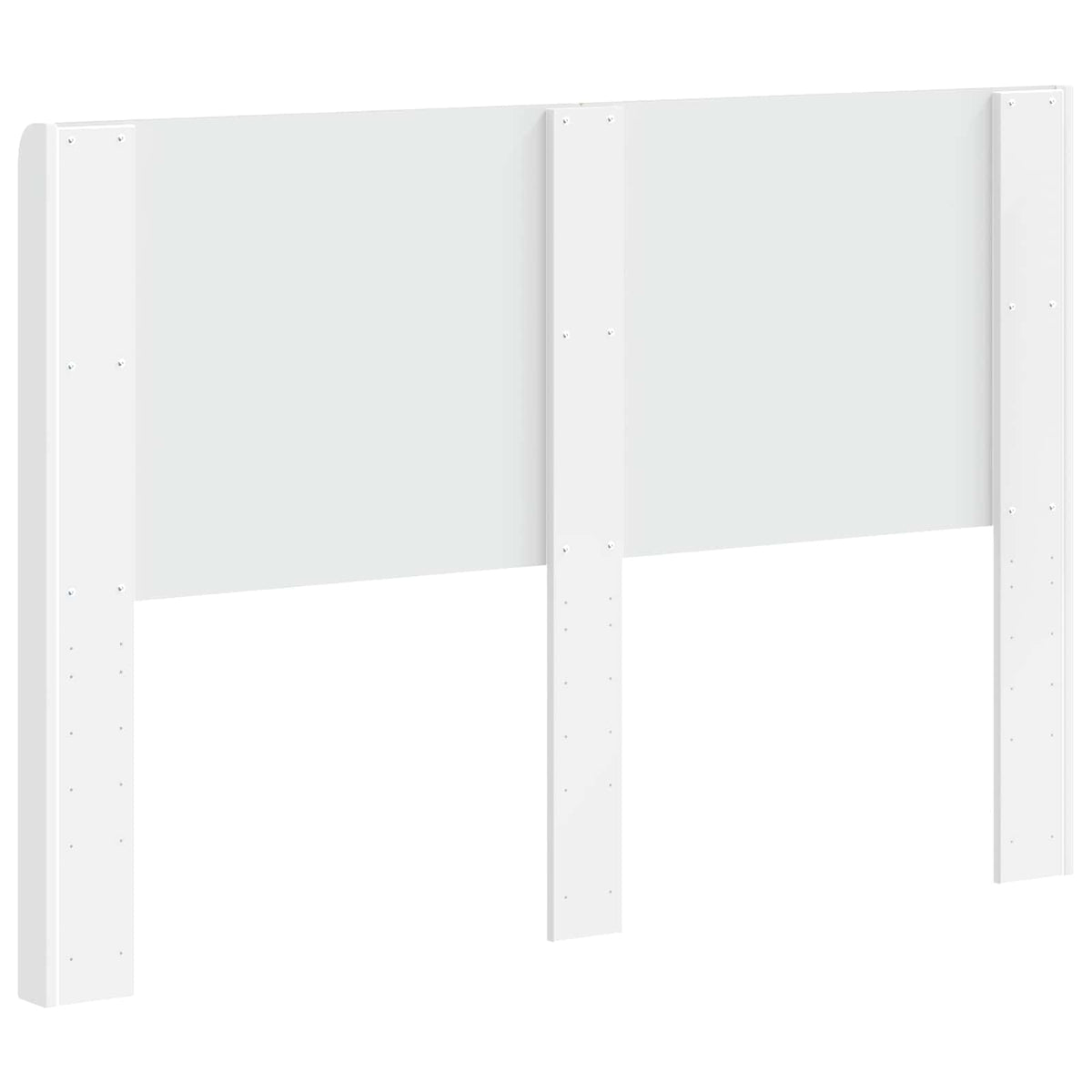 Rear view of the white headboard, showing attachment points