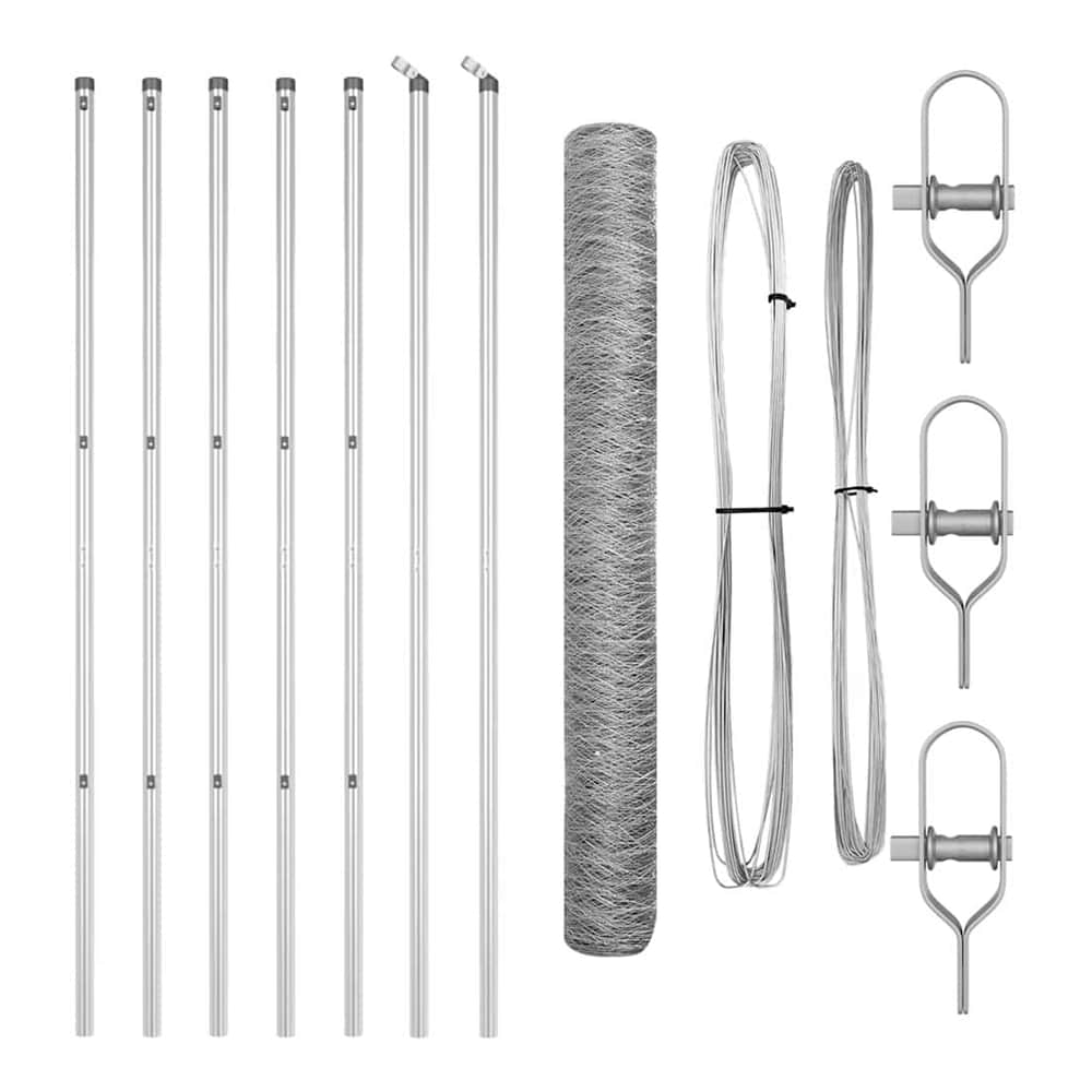 All the parts for the hexagonal fence ground fix laid out