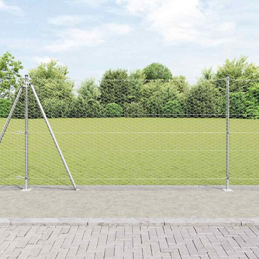 Hexagonal Fence Concrete Base Galvanised Steel