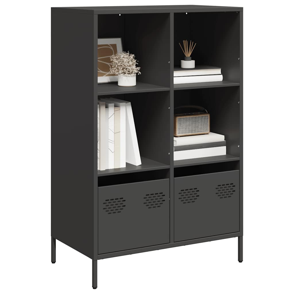 Highboard 35x39x103,5 cm Steel Black 68 cm
