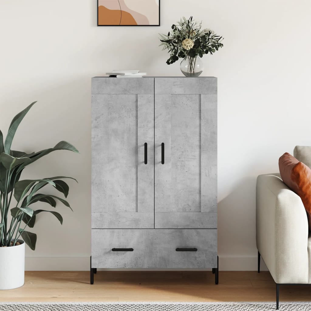 Highboard 69,5x31x115 cm Engineered Wood Concrete grey