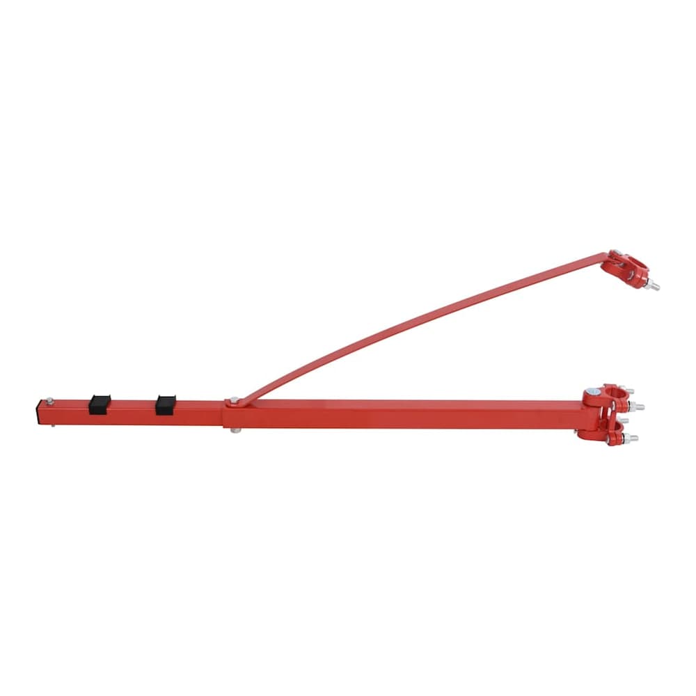 Hoist Frame 300-600 kg, a red metal frame with an adjustable arm extended upwards