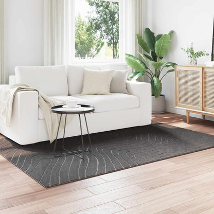 Indoor and Outdoor Rug PALMERAS Waveform Anthracite 140 x 200 cm