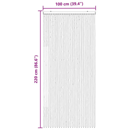 Diagram showing the dimensions of the insect curtain with measurements in cm and inches