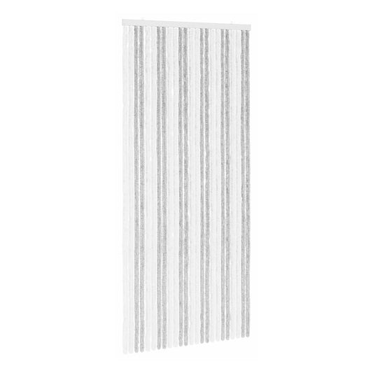 The insect curtain hanging straight against a white background