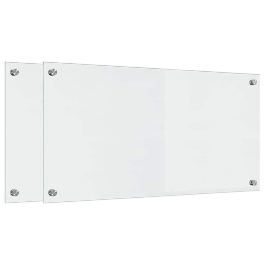 the kitchen splashback panels shown overlapping each other against a plain white background