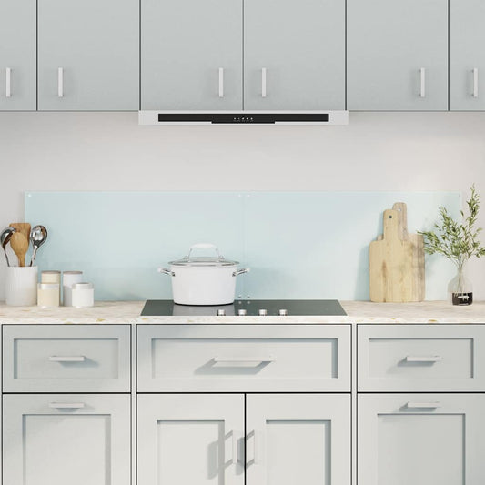 vidaXL Kitchen Backsplashes 2 pcs White Tempered Glass installed above a hob