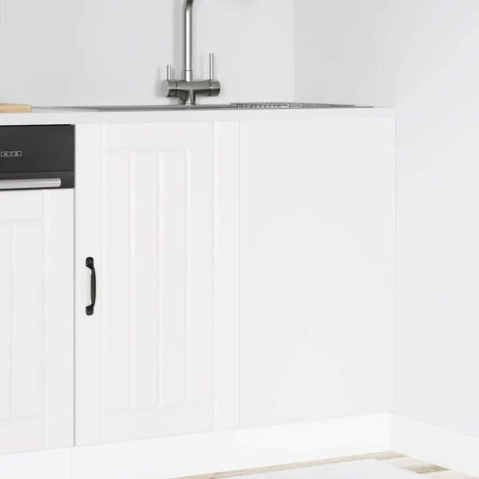 Kitchen Base Cabinet "Lucca" Engineered Wood White 1x bottom cabinet (1 door 1 drawer) 30 cm wide 81.5 cm high–1x wall cabinet (1 door) 30 cm wide 100 cm high 1x corner bottom cabinet (1 door) 86 cm wide 81.5 cm high
