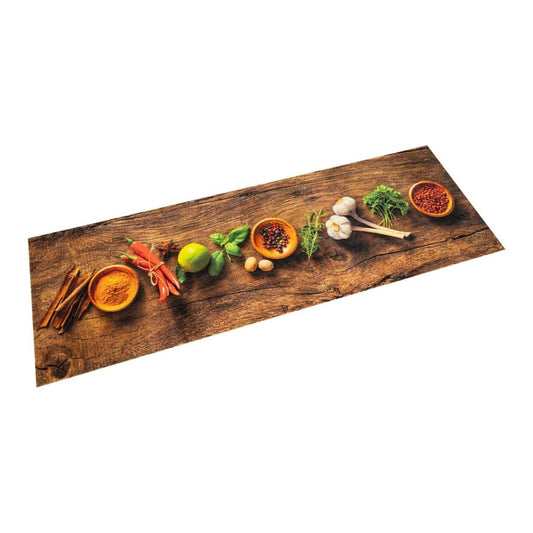 vidaXL Kitchen Rug Washable Spices Velvet shown from an angled perspective